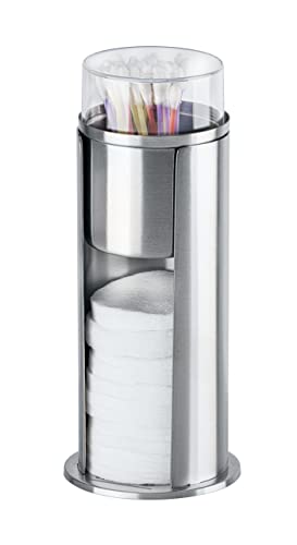 WENKO Porte Cotons-disques et Cotons-tiges Firenze Acier INOX Mat Satiné