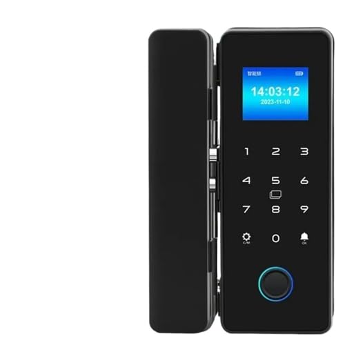 YK100 Office Glass Door Smart Fingerprint Lock Attendance Machine With Doorbell Clip-type Installation Single/Double Door Open(C