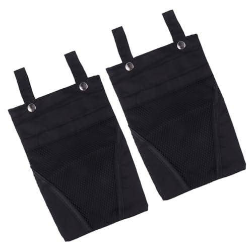 Mobestech 2個 電動自転車 自転車用多機能前カゴ吊り下げバッグ ブラック 撥水素材 軽量設計 スナップ閉口で簡単開閉 収納便利な多ポケット付