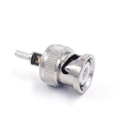 Adaptador BNC-J-1.5 de cobre niquelado para cable coaxial de vídeo, 5 uds. 6