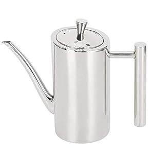 Ymiko Roestvrij Staal Keuken Olie Pot Olie Dispenser Flessen Olie Container Stofdichte Olijfolie Pot voor Thuis Restaurant Keuken (0,5L)