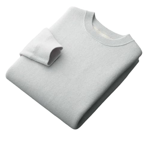 Pull col rond épais pour homme - Tricot d'hiver chaud et confortable en maille