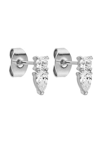 Purelei® Eternal Flame Ohrstecker – Glitzernde Zirkonia Ohrringe für Damen – Edelstahl 18K vergoldet – 3 x 8 mm – Perfekt für Curated Ear Looks – Gold/Silber/Roségold (Silver) Purelei® Eternal Flame Ohrstecker – Glitzernde Zirkonia Ohrringe für Damen – Edelstahl 18K vergoldet – 3 x 8 mm – Perfekt für Curated Ear Looks – Gold/Silber/Roségold (Silver)