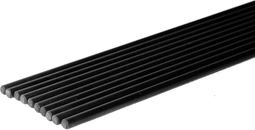 Genérico Varilla Fibra de Carbono Vareadora ■ Adaptables a la vareadora Zanon/Benza/Zome ■ Ø 5 mm / 350 mm ■ (Pack Varillas 10 Unidades)