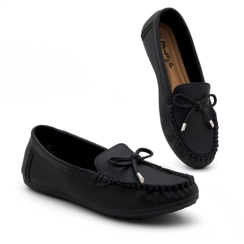 Image of Herstyle Loafers for Women - Slip-On Business Flats Shoes | Dressy Casual Walking Flats with Memory Foam Insole | Lightweight & Comfortable Moccasins for Office & Travel