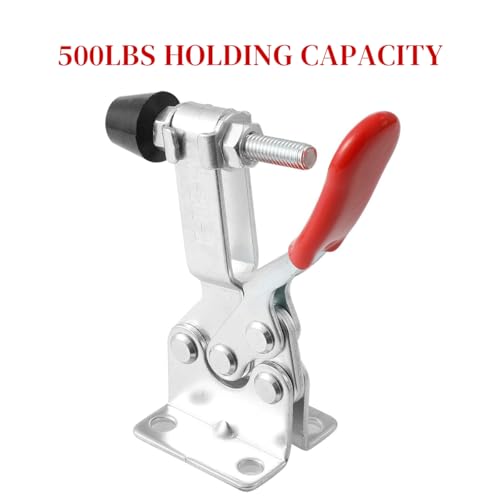 Image of Serplex 4Pcs Toggle Clamp Hold Down Clips 220Lbs Holding Capacity Antislip Horizontal Quick Release Toggle Clamp for Woodworking Jigs and Fixtures, Welding, Drill Press, Crosscut Sled