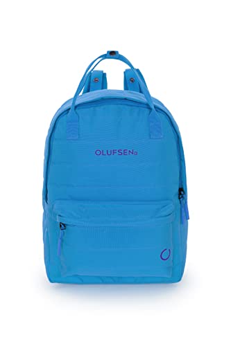 OLUFSENKids - Mochila Infantil STOCKHOLM - Resistente al Agua - Con Bolsillo anti-robo y Compartimento para tablet y PC de 15,6" - Mochila y hombreras acolchadas - 30x12,5x41cm - Color Azul Cover