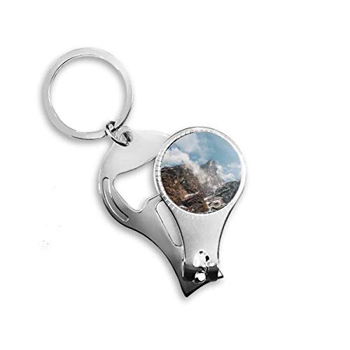 Fog Forestry Science Nature Scenery Nail Nipper Ring Key Chain Bottle Opener Clipper