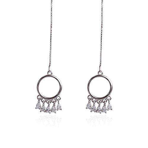 Générique Femmes Dream Catcher Crystal Boucles Doreilles Pendentif Drop Threader Élégant Fine Artisanat