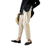 [アイモハ] 【Cotton70％】リラックスパンツ パンツ レディース サルエルパンツ 九分丈 ゆったり 綿 コットン ナチュラル テーパード コットンパンツ コットンブレンド 通気性 おしゃれ 大人可愛い ナチュラル (S, ベージュ)