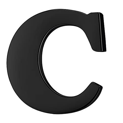 Image of HONEY BEAR Initial Alphabet Letter Lapel Pins Collar Badge Brooches for Mens /Womens Shirt Dress Decoration Black