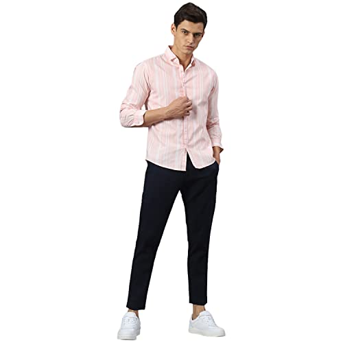 Image of Hubberholme Men's Tapered Fit Cotton Trousers, Ankle Length Elastic & Drawstring Waist Chinos