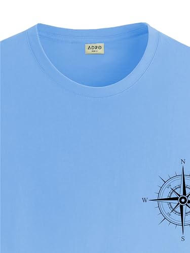 Image of ADRO Unisex 100% Cotton Regular Tshirt | Printed | Graphic Printed | Chest Printed