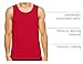 DEMOZU Men's Neon Running Athletic Workout Tank Top Quick Dry Swim Beach Pool Gym Tank Top Sleeveless Muscle Shirts, Red, L