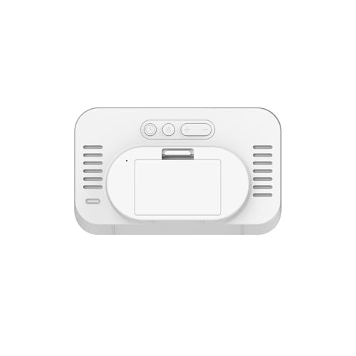 Digital Clock Alarm Clock WiFi Clock with Temperature Humidity,Calendar,Week,Accurate time,Snooze,12/24 H,Clock for Living Room,Office,Adults,4 Level of Brightness,Bedroom Clock White - Image 3