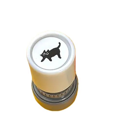 Durability ABS Animal Stamp Featuring Adorable Black Cats Easy to Carry Ideal for Students Teachers Families Portable Black Stam