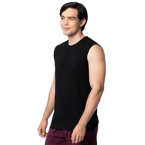 Fruit of the Loom Men's Eversoft Cotton Sleeveless T-Shirts, 2 Pack