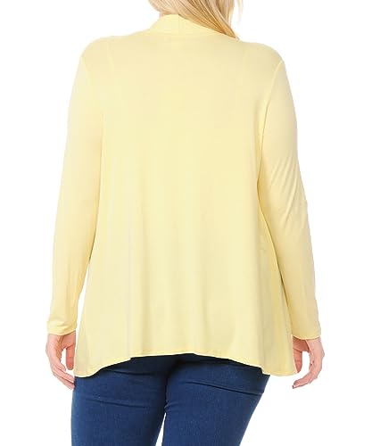 Image of Pastel by Vivienne Women's Long Sleeve Jersey Plus Size Cardigan