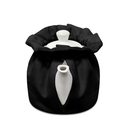 Image of Xoenoiee Black Cat Pattern Tea Cozy Teapot Cover Thermal Insulation Tea Pot Cosy Teapot Cover for Home Kitchen Table Tea Kettle Covers Cozy Warmer