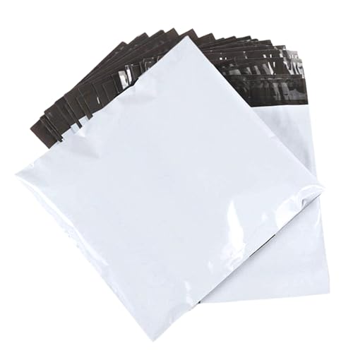 100 Buste per Spedizioni 20x35 cm. Sacchetti Postali Bianchi Opachi Autoadesivi, Imballaggio Impermeabile e Resistente per Abbigliamento, Libri, Scarpe e Pacchi