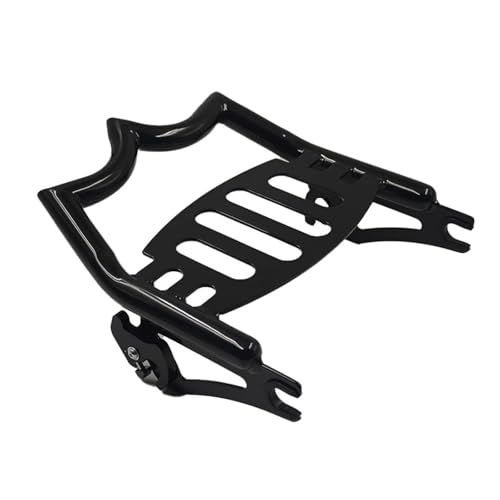Porte-bagages moto en acier chrome de style couronne pour Road King et Road Glide de 2009 a 2024