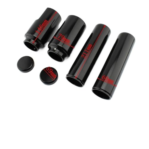 Cubierta de horquilla delantera protectora negra para Harley kit antitubos expuestos 5