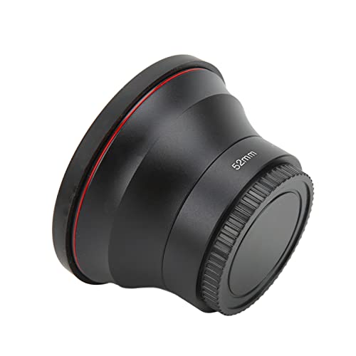 Camera Lens, 52mm 0.43X Professional HD Wide Angle Lens with Detachable Macro Lens for Portrait Photography, Landscape Photography, for All Lenses with 52mm Thread