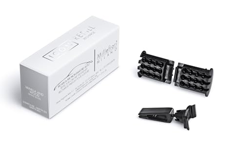 Millefiori Milano – Icon Ricarica per Profumatore Auto Vanilla & Wood – Fragranza Legnosa e Vanigliata