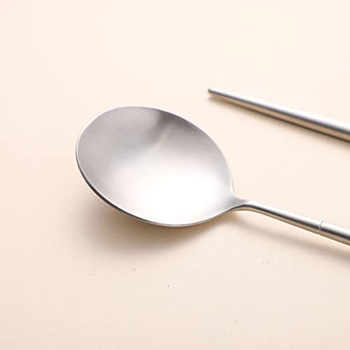 Zerophilo Salad Servers,Spoon And Fork Set 11.41 Inch,18/10 Stainless Steel Salad Serving Silver thumb #6