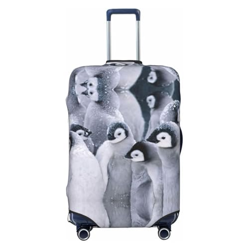 Cute Penguin1 Print Luggage Suitcase Cover Protector Luggage Washable Covers With Concealed Zipper