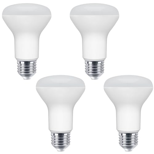 Long Life Lamp Company 7W LED R63 Dimmable E27 Reflector Spotlight Bulb Cool White 6500K Pack of 4