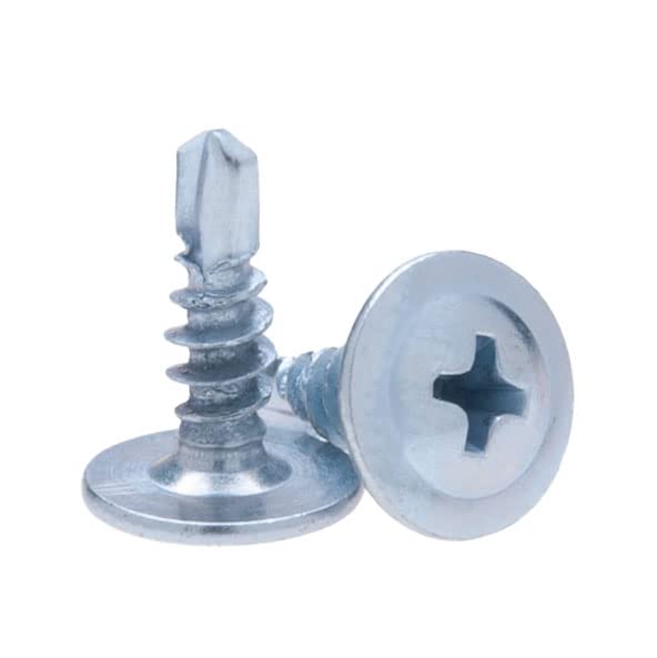 Flange Head Phillips Self Drilling Screws 4.2mm x 19mm (Pack of 50) Modified Truss Zinc Plated Steel Fine Thread Pan Head Pozi Screw for Wood Sheet Metal Plasterboard Plastic Aluminum - Image 2