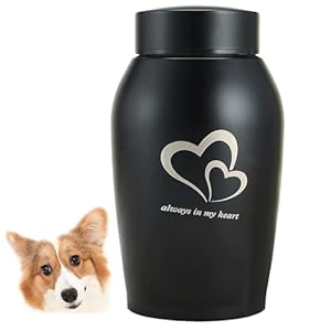 Zhyuan Edelstahl Haustier-Gedenkurne Schwarz
