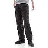 [onion cross] シャカパン ナイロンパンツ 防寒 裏ボア 撥水 裏起毛 ウインドブレーカー パンツ ストレート メンズ (L, ブラック)