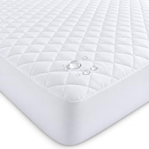 COMFLIVE Protège-matelas imperméable complet, housse piquée, blanc