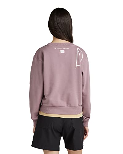 Miniatura 3 de G-Star Raw Multi Graphic Cropped Loose Sweatshirt, Suéter Para Mujer, Púrpura Grape Shake D22292-A613-D310 , M