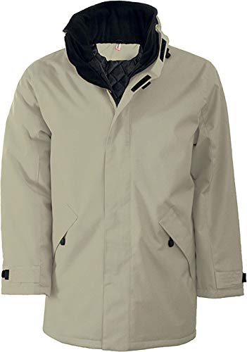 Parka Kariban beige pour homme avec doublure matelassée taille L