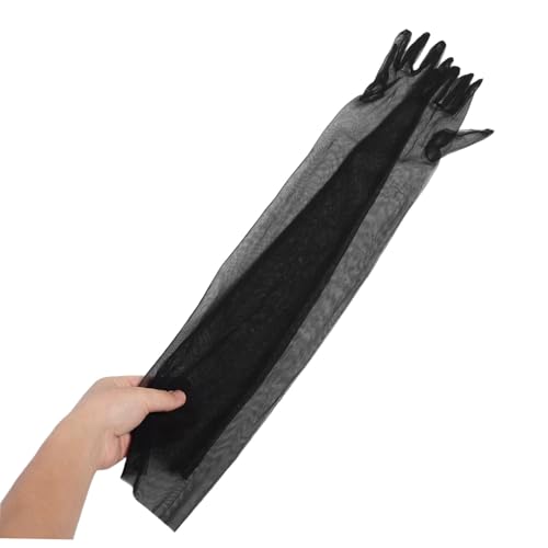 NOLITOY 3Pair Sheer Wedding Gloves for Women Detachable Tulle Arm Sleeves Elegant Sun Protection Accessories for Bridal Parties Tea Parties and Costume Events4