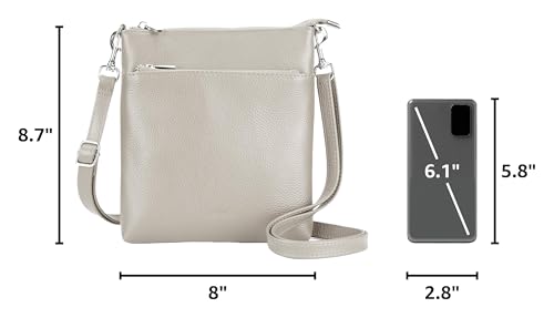 Image of befen Genuine Leather Crossbody Purses for Women Travel Cross Body Bags Lightweight with Adjustable Shoulder Strap