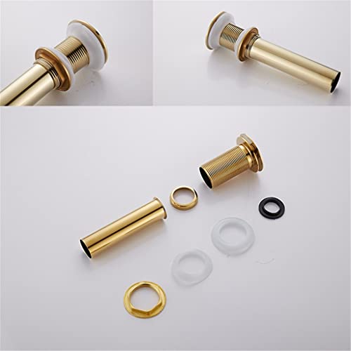 Escurridor de lavabo dorado con rebosadero para cuarto de baño 4