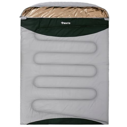 Cotton Canvas Double Sleeping Bag for Adults 0 Degrees Cold...