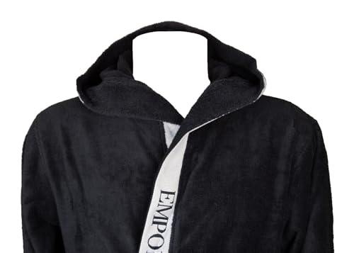 Emporio Armani mens Cotton Plush Bath Robe3