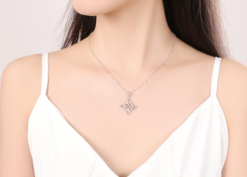 Witches Knot Necklace Nudo De Bruja Pendant Original Tetragrammaton Amuleto de Proteccion 925 Sterling Silver Wicca Moon Irish Celtic Jewelry for Women2