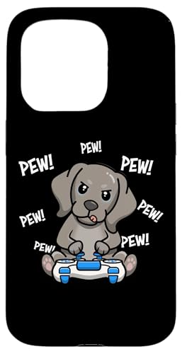 Cute Kawaii Kids Boys Girls Pew Video Gamer Weimaraner Lover �X�}�z�P�[�X iPhone 15 Pro �p