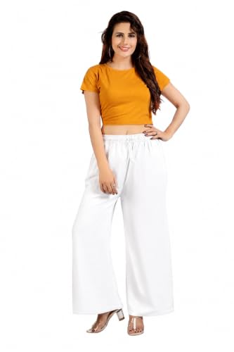 Image of BENKILS Women's Cotton Reyon Regular Fit Palazzo Pants - Available Size - M to 6XL