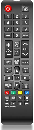 Opiniones y reviews de pantallas samsung smart tv los mejores 10. 41 Control Remoto de TV para Samsung Smart TV, HDTV LED, Control Universal de Televisión para la Mayoría de Las Pantallas LCD, LED o de Plasma Bajo la Marca Samsung, Sin...