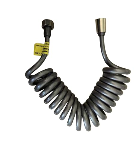 1/2 Inch Interface Spring Flexible Shower Hose, 304 Stainless Steel Interface Nut, 2m PU Flexible Telescopic Shower Hose for Water Plumbing Toilet Bidet Sprayer Gun Bathroom (3m)