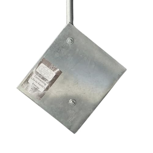 Image of GI Earth Plate of 12 inch with Connected Strip Earthing Plate Zinc Coated Ground Earthing Plate Earthing pipe with funnel- 12 inch