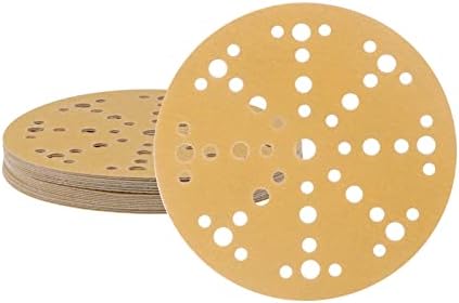 sourcing map 10pcs Sanding Discs 6-Inch 40 Grits Aluminum Oxide Abrasive Hook and Loop Sandpapers 49-Hole Professional Sander Pad
