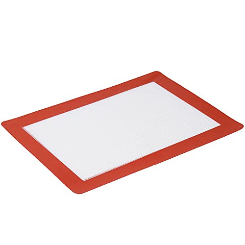BAKER’S CUTLERY 30×40 1 PCS Silicone Baking Mat/Premium Non-Stick Silicone Baking Sheet for Cookies, Cupcakes and More. Reusable and Easy to use Kitchen Supplies (Red, 1)
